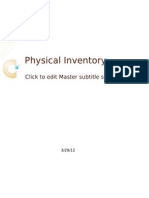 Physical Inventory: Click To Edit Master Subtitle Style