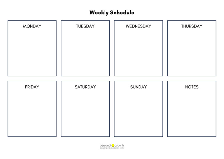 Weekly Schedule (Simple) | PDF