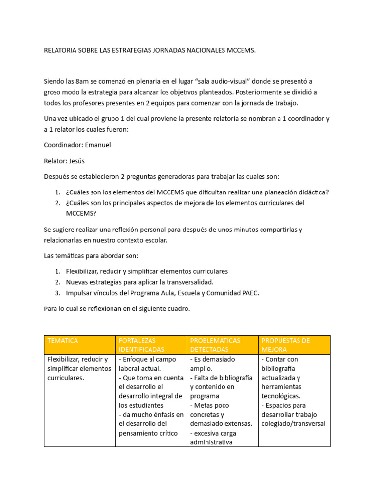 Estrategias para Mejorar el MCCEMS | PDF | Residuos | Plan de estudios