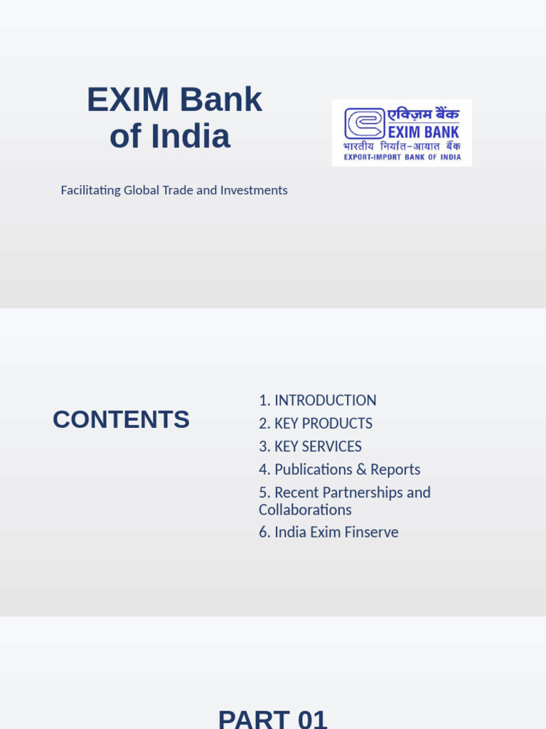 EXIM Bank India: Trade Support Programs | PDF | Banks | Credit