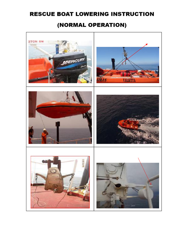 Rescue Boat Lowering Procedure | PDF