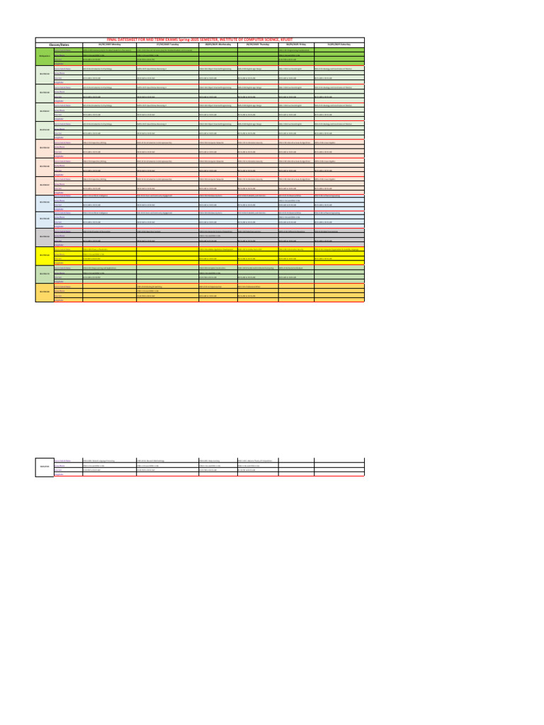 BSc Computer Science Exam Schedule 2025 | PDF | Mathematics | Computing