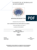 Mathuradevi Institute of Technology & Management: Minor/Major Project Title