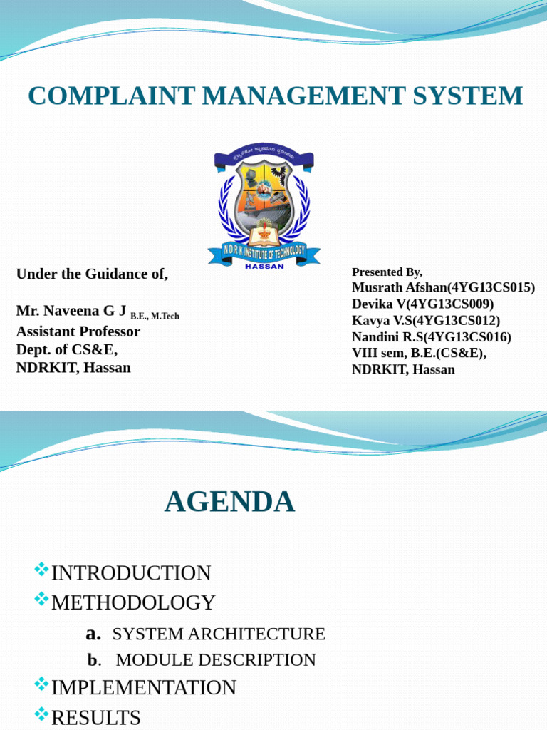 Complaint Management System Overview | PDF | Office Equipment ...