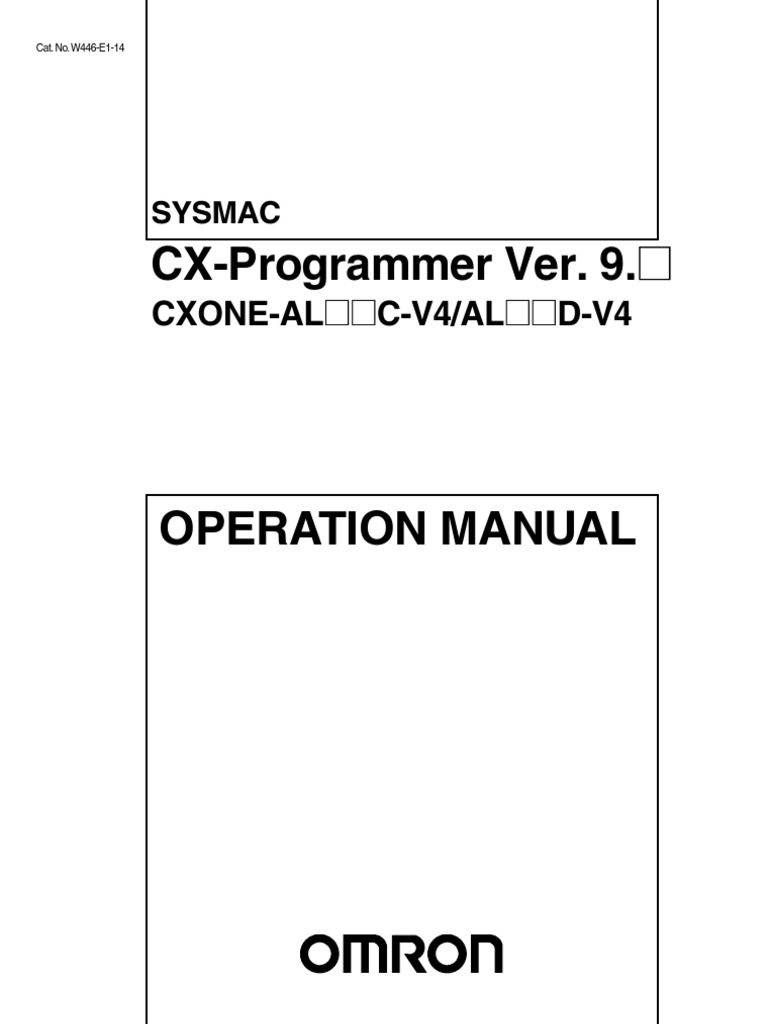 CX Programmer Operation Manual Programmable Logic Controller Input