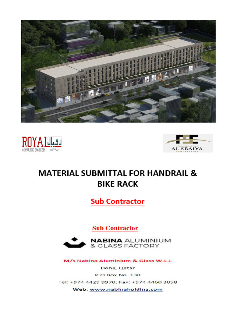 Material Submittal For Handrail and Bike Rack | PDF | Door | Mirror