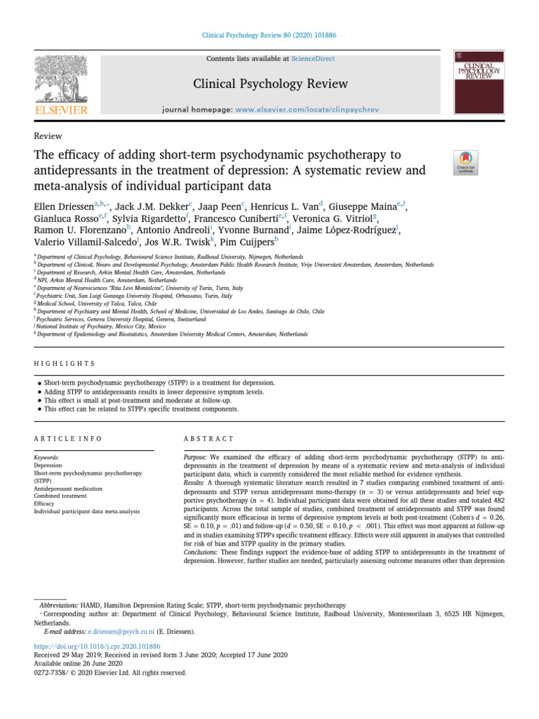 Driessen2020 - A Systematic Review and Meta-Analysis of Individual ...