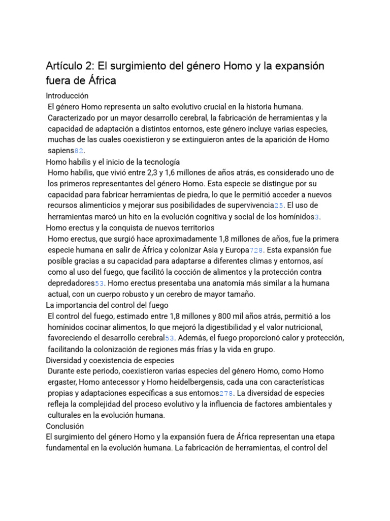 Artículo 1 - Los Orígenes de La Evolución Humana y Los Primeros ...