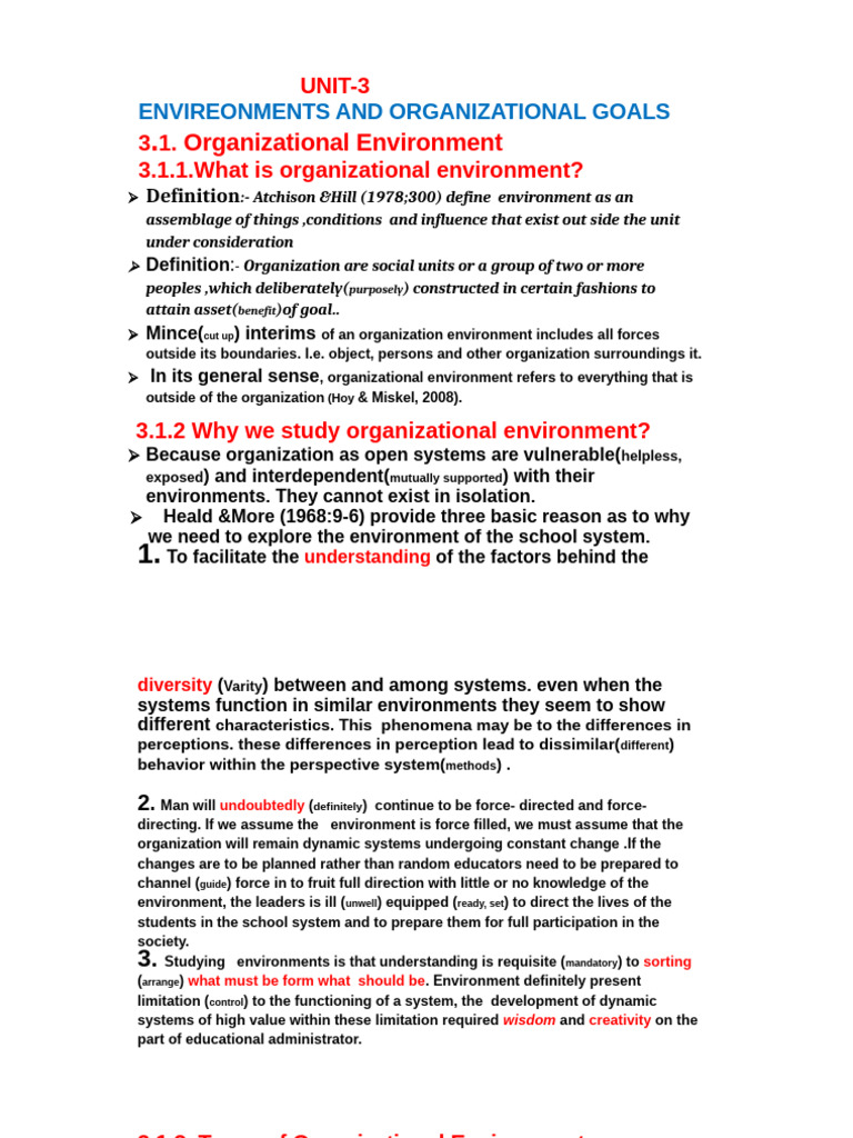 Unit 3 Environment and Goal Setting Process | PDF | Conformity | Policy