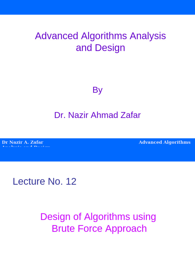 Brute Force Algorithm Design Techniques | PDF | Prime Number ...