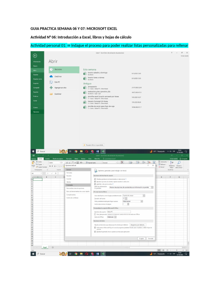 GÓMEZ - FÉLIX - SEBASTIAN - Informe Excel SEMANA 6Y7 | PDF