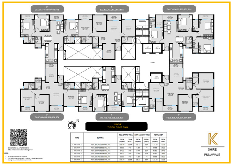 20-Floor Building Typical Floor Plan | PDF | Interior Design | Home