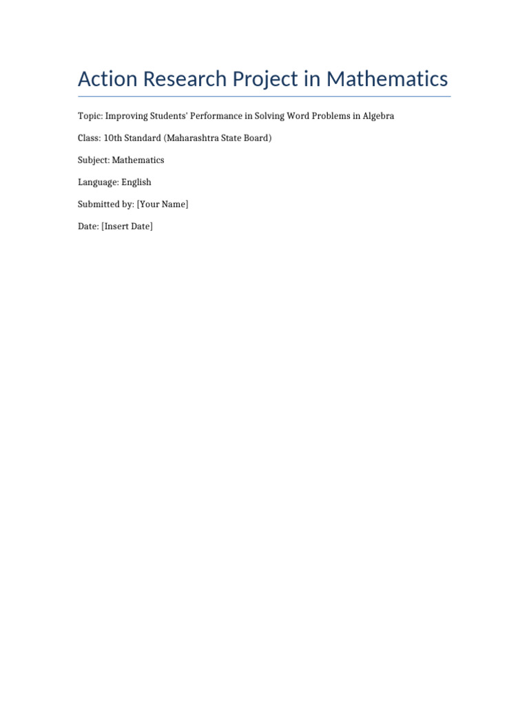Enhancing Algebra Word Problem Skills | PDF | Mathematics | Methodology