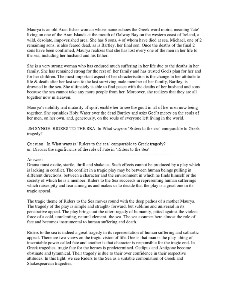 Maurya: Tragic Matriarch of the Sea | PDF | Tragedy