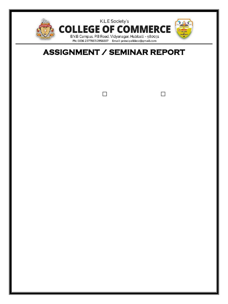 Assignment Report Format | PDF