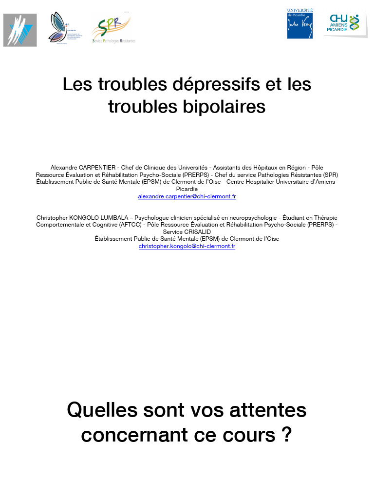 Bradyphémie et troubles dépressifs PDF Dépression (psychiatrie — free download