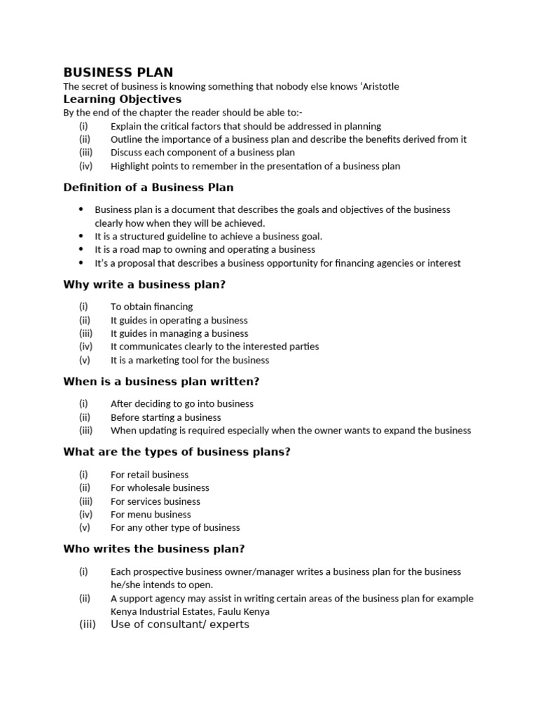 Introduction to Business Planning | PDF | Entrepreneurship | Business