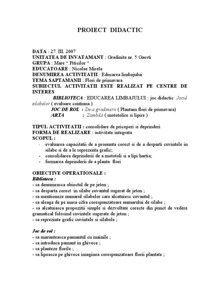 Posibil Proiect Flori