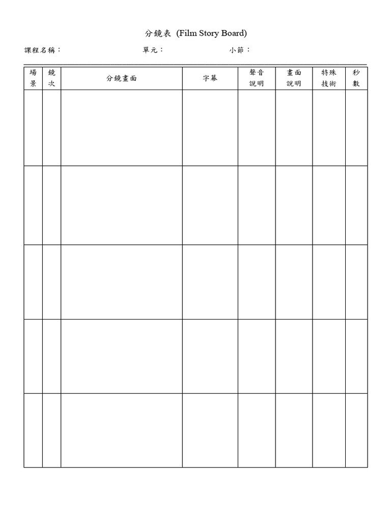 分鏡表普 | PDF