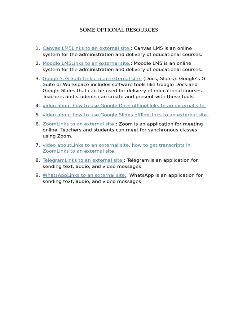 Essential Online Learning Tools | PDF