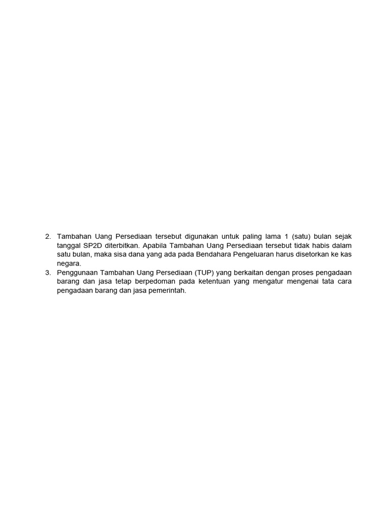 Dasar Permohonan TUP 2025 | PDF