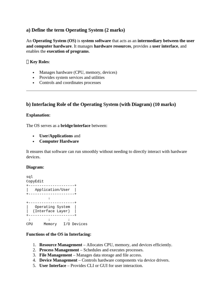 Overview of Operating Systems | PDF | Operating System | Computer Data ...