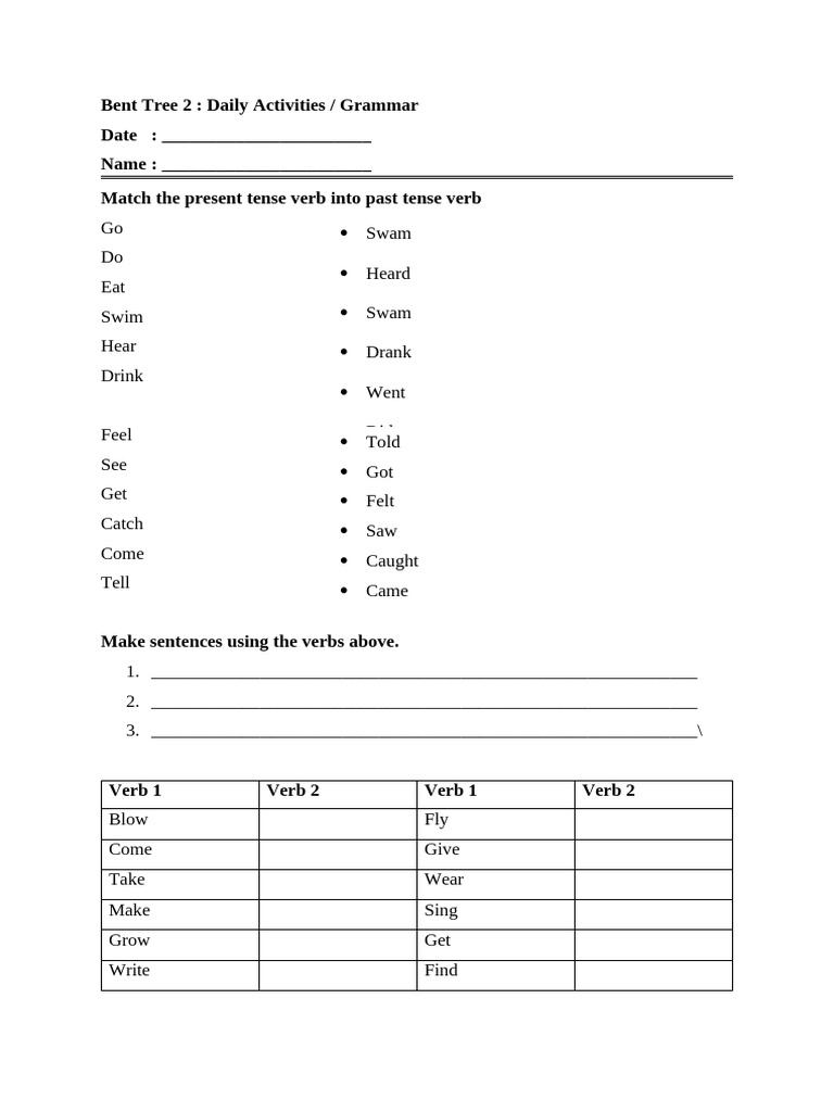 Bent Tree 2 Grammar MT 2 S 2 | PDF