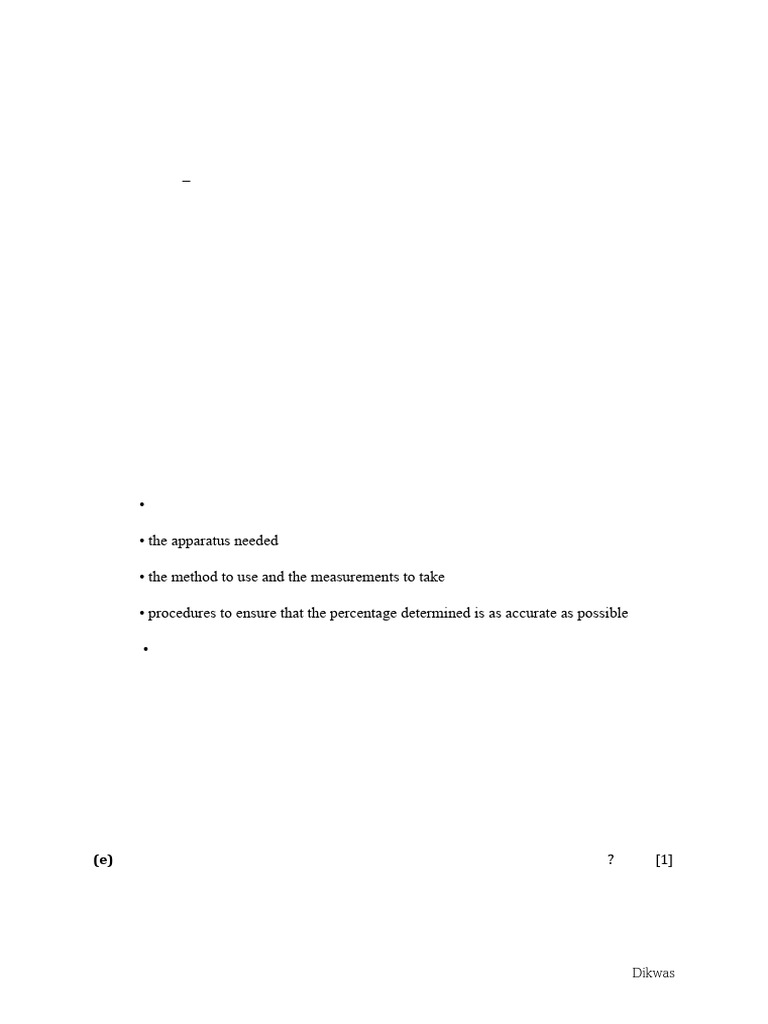 Alternative Assessment for Chemistry Experiment | PDF