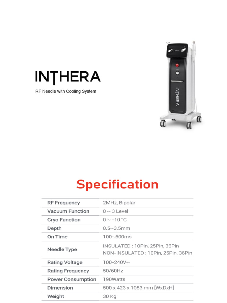 Inthera RF | PDF