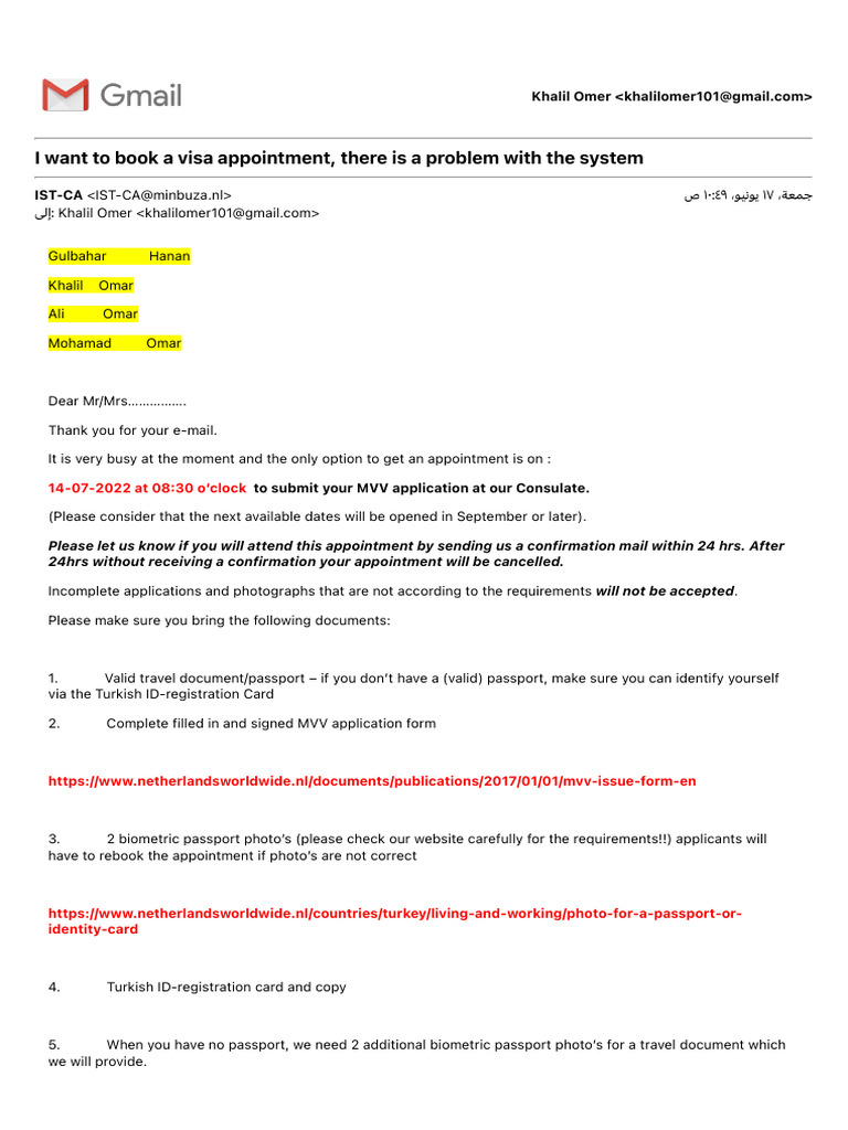 Visa Appointment Confirmation Details | PDF | Identity Document ...
