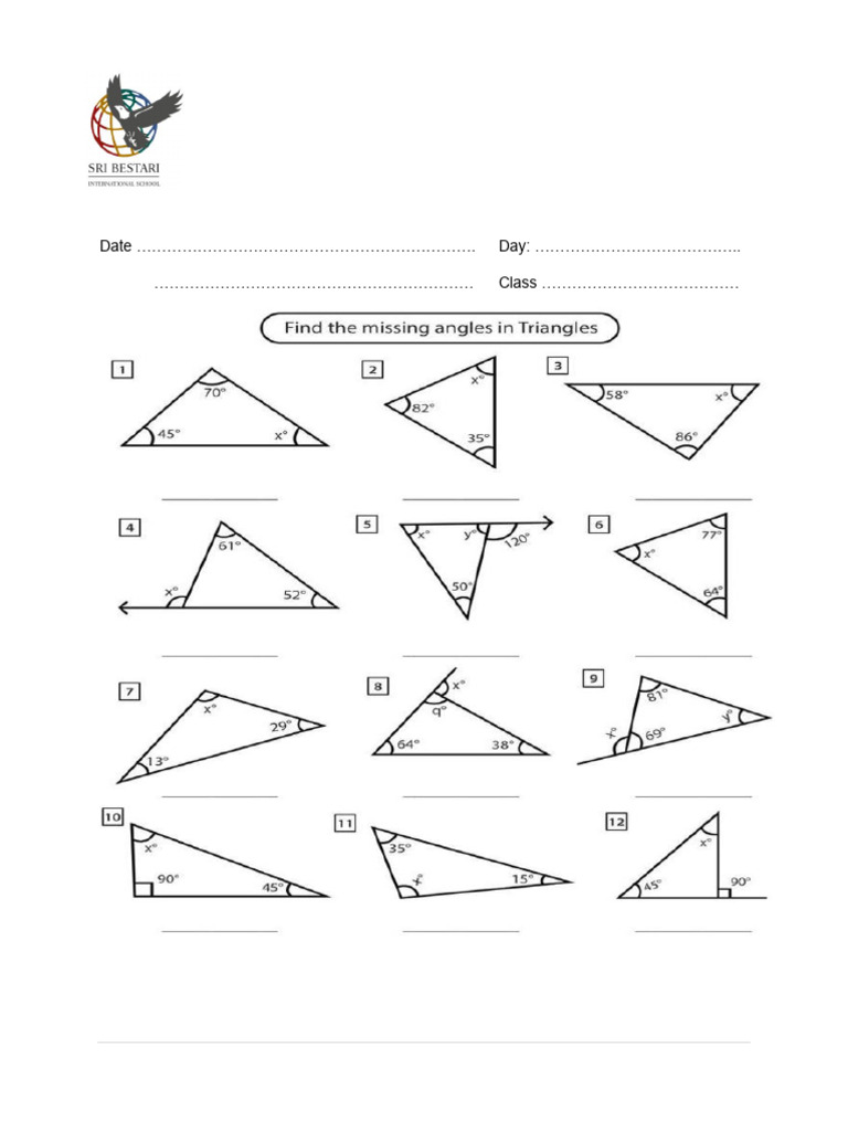 Worksheet+ +angles+2 | PDF