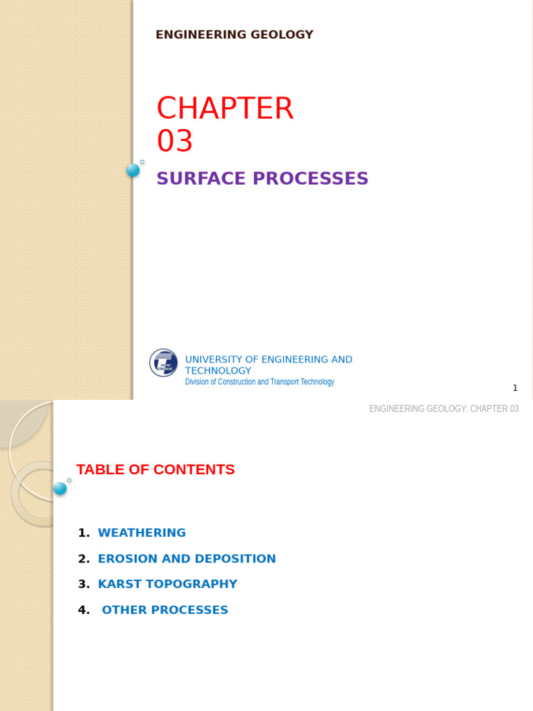Engineering Geology: Weathering & Erosion | PDF | Weathering | Sediment