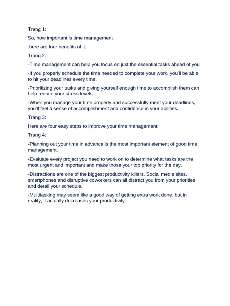Time Management | PDF
