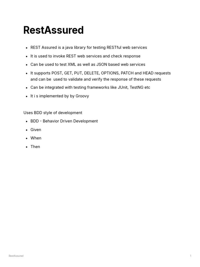 REST Assured for API Testing | PDF