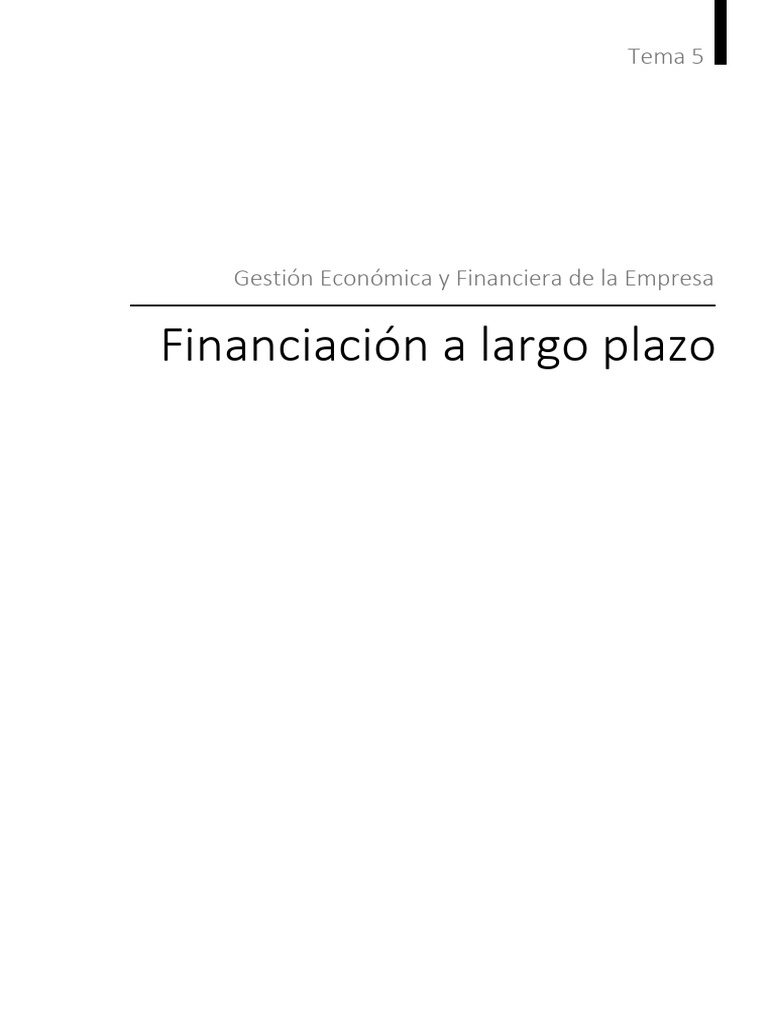 Fuentes de Financiación a Largo Plazo | PDF | Capital de trabajo | Interés