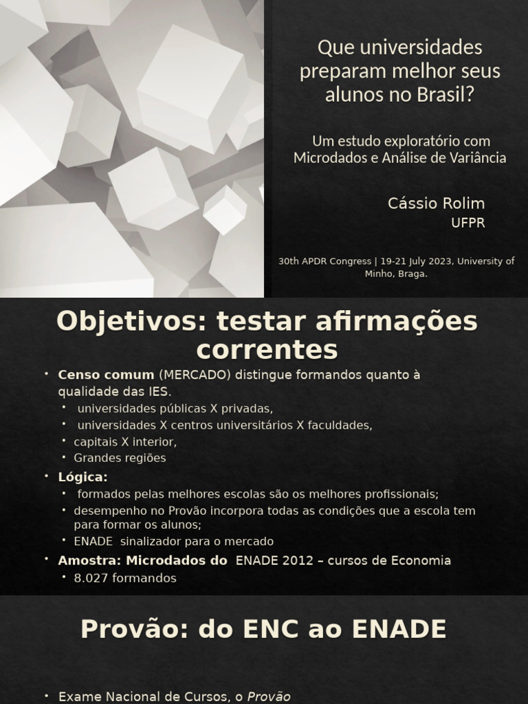 Apresentação APDR Braga 2023 | PDF | Análise de variação | Brasil
