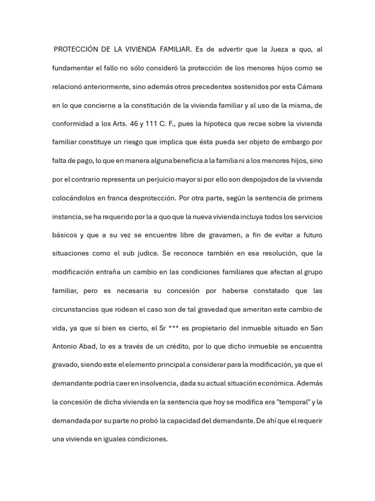 Protección de la Vivienda Familiar | PDF | Barrio residencial | Propiedad