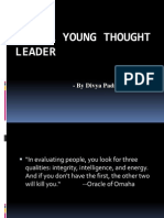 Crisil Young Thought Leader: - by Divya Padmanabhan