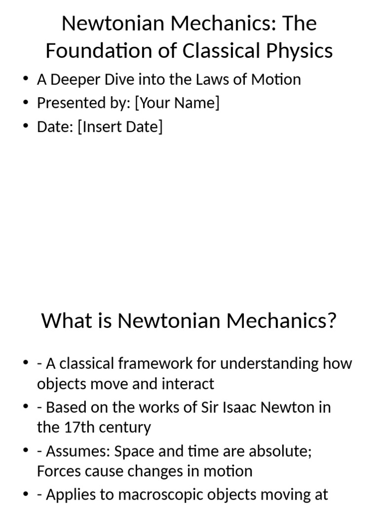 Understanding Newtonian Mechanics | PDF | Force | Newton's Laws Of Motion