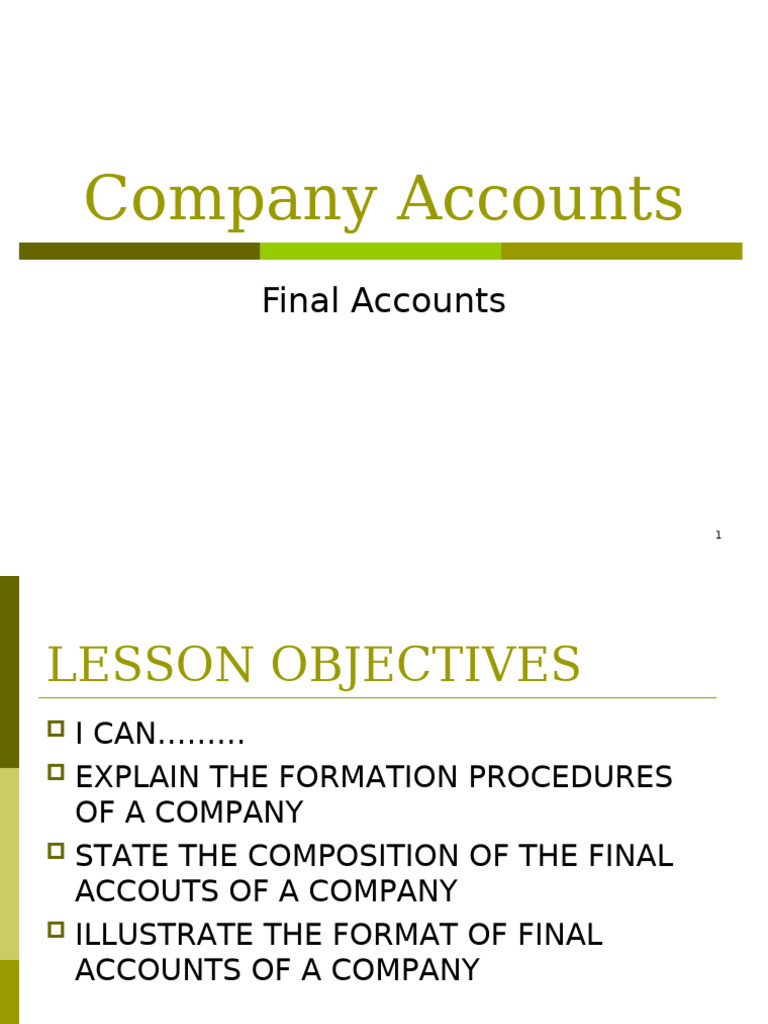 Company Final Accounts Overview | PDF | Dividend | Preferred Stock
