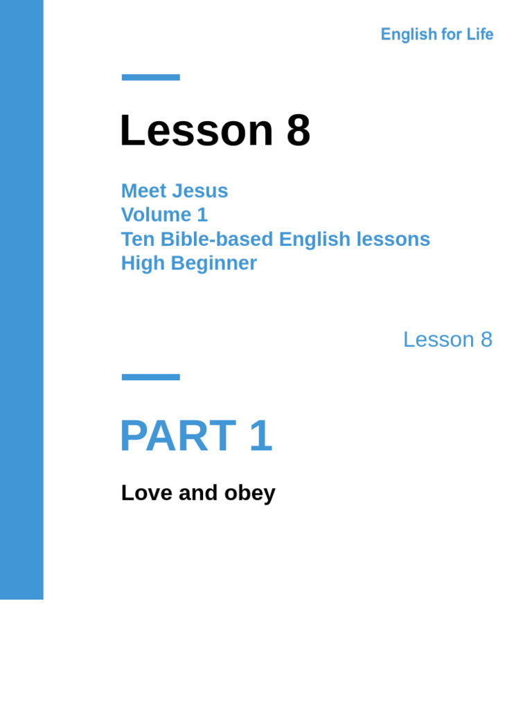 Meet - Jesus High - Beginner Lesson - 8 RLJ LN RLJ LN | PDF | New ...