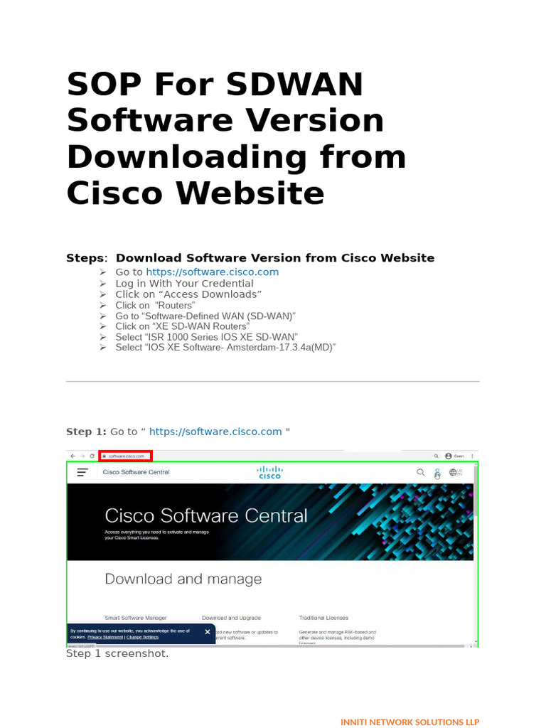 SD-WAN Software Download and Upgrade Guide | PDF | Ios | Computer ...