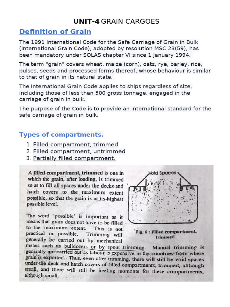 Safe Carriage of Grain Cargoes Guide | PDF | Cargo | Ships