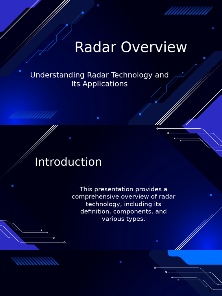 Radar Overview: Understanding Radar Technology and Its Applications ...