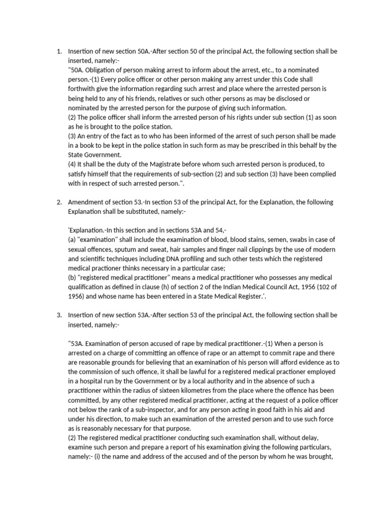 Section 50A CRPC: Arrest Notification Duty | PDF | Rape | Public Law