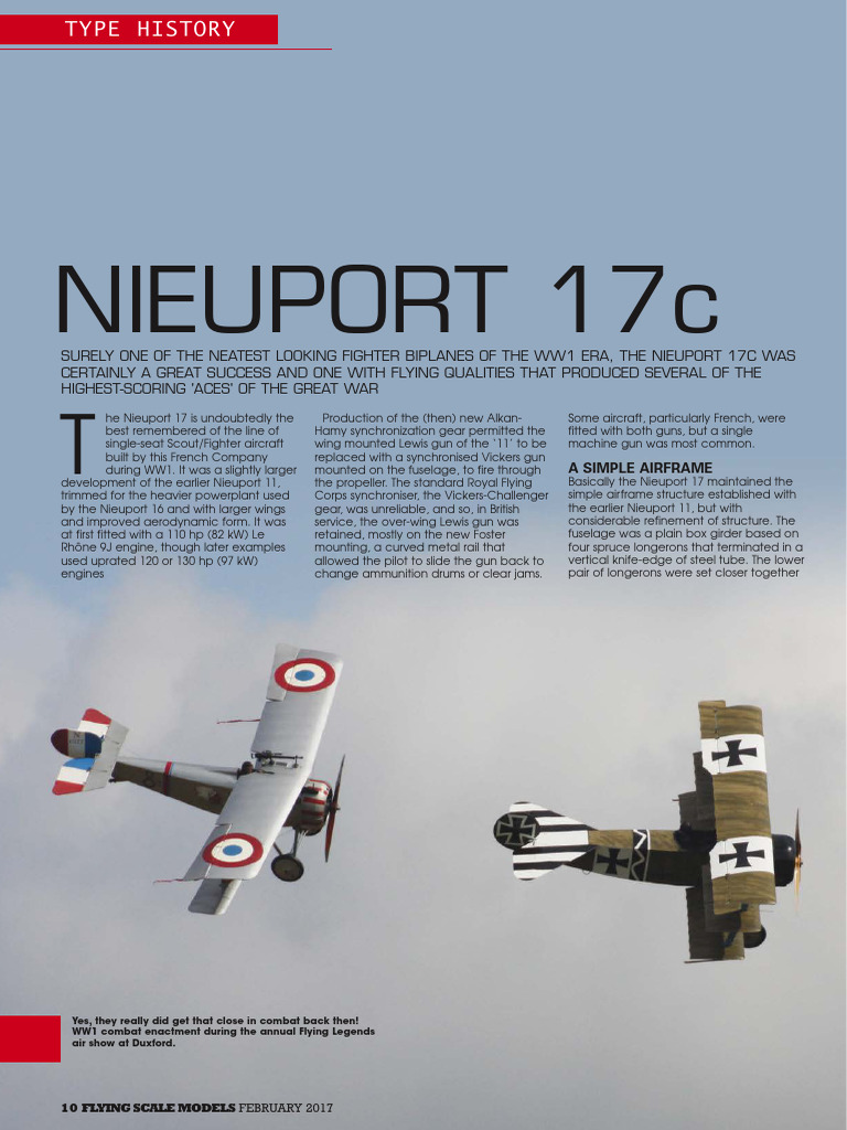 Nieuport 17C - Flying Scale | PDF | Aviation | Aircraft