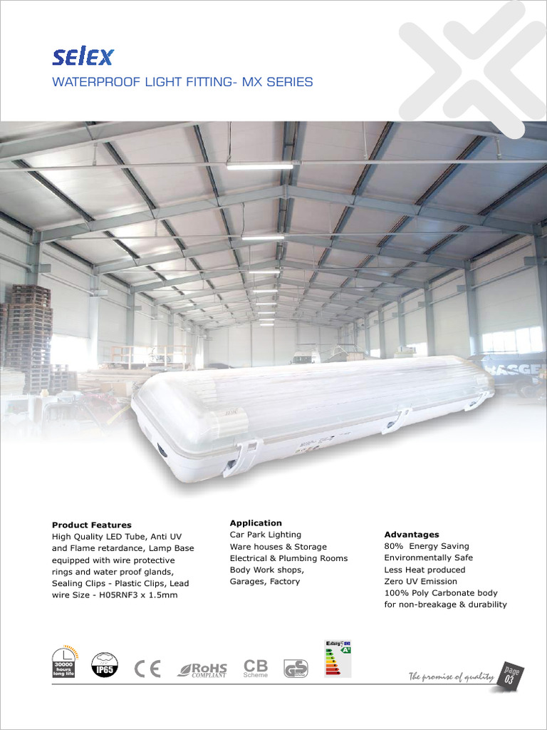 Waterproof LED Light Fitting MX Series | PDF