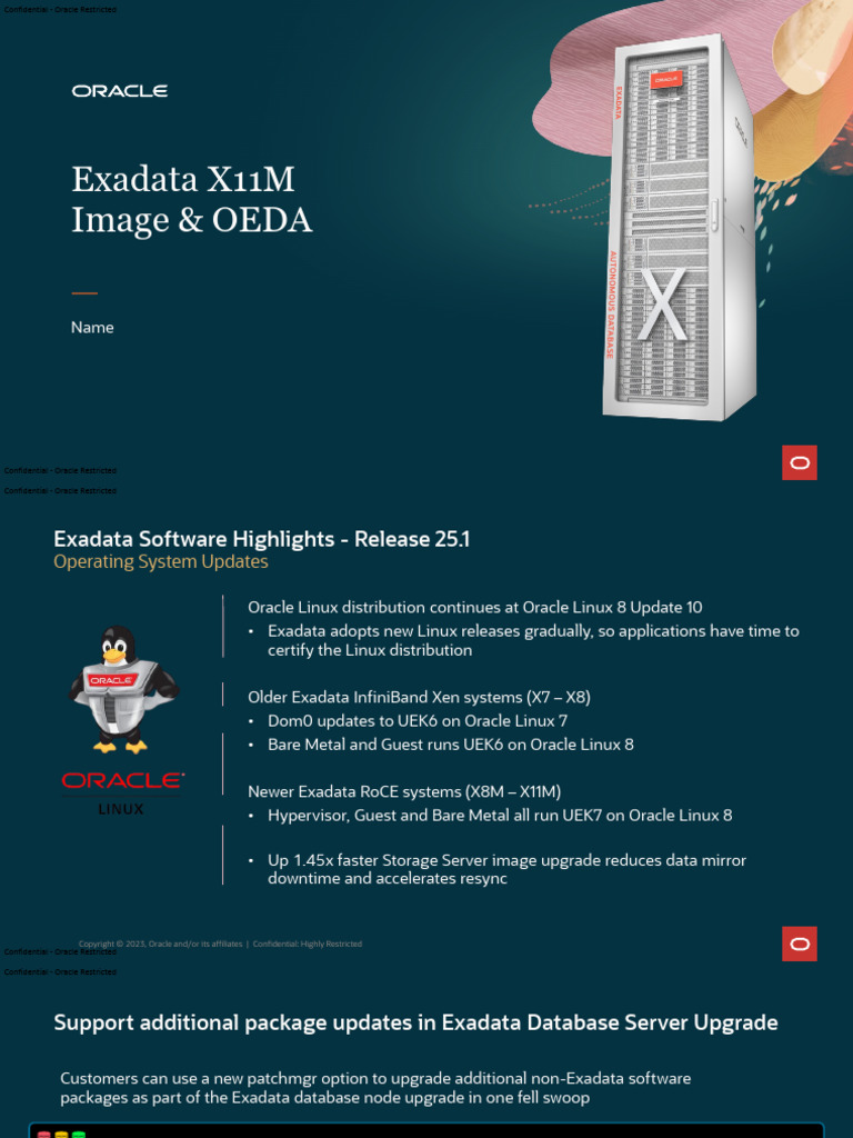 Exadata X11 MOEDATool Differencesand Demo | PDF | Computing | Computer ...