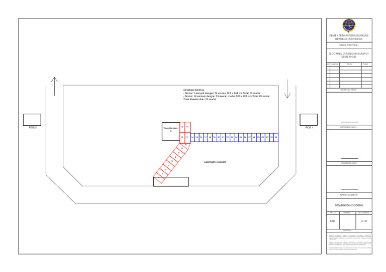 Desain Modul Flooring Lapangan Upacara | PDF