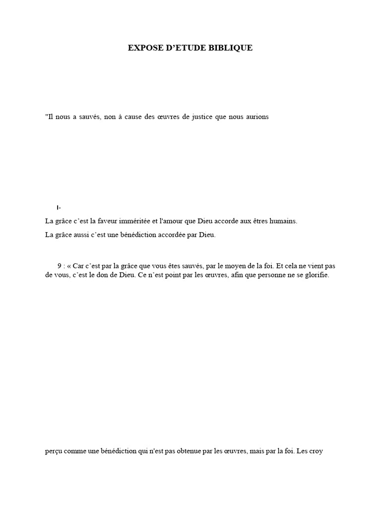 La Grâce Seule : Fondements et Signes | PDF | Grâce (christianisme) | Dieu